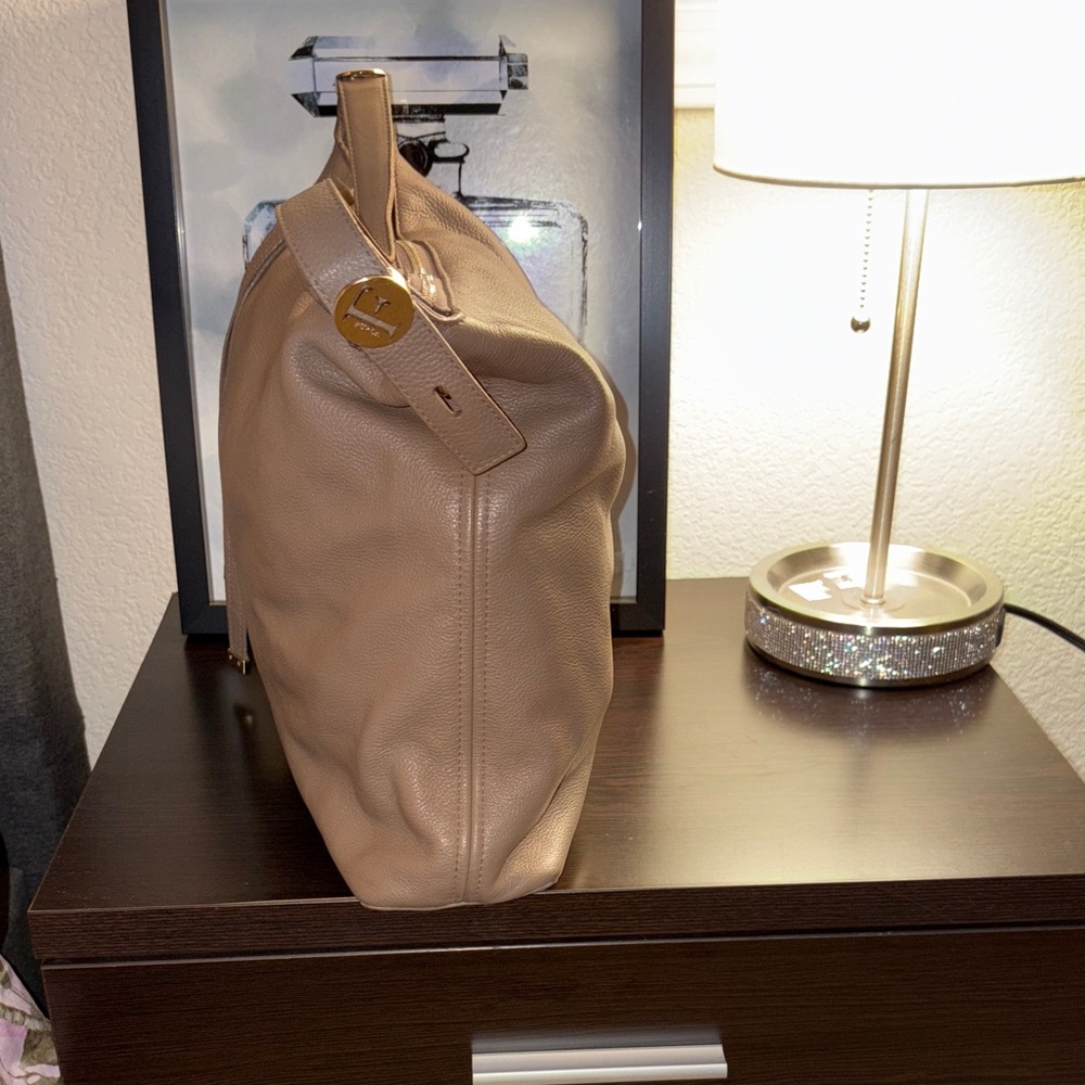Furla Taupe Leather Hobo Bag - Picture 2 of 13